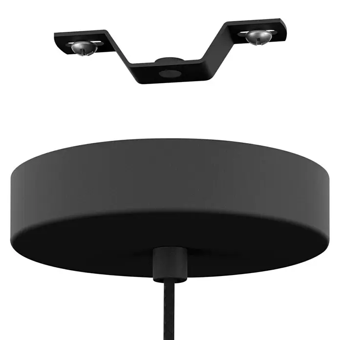 Eglo LED-Pendelleuchte Waverton - E27, Leistung je Leuchtmittel: 40 W, Anzahl Leuchtmittel: 1 Stk. - Schwarze Deckenleuchte mit einer Halterung zur einfachen Montage. Schlichtes Design für moderne Innenräume.