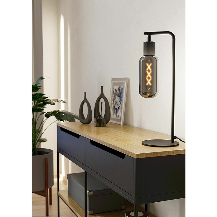 Eglo Led-tafellamp Maione (l x b x h: 17 x 9 x 50,5 cm, Grijs, E27, Vermogen per lichtbron: 4 W) | BAUHAUS