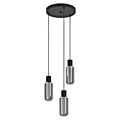 Eglo Hanglamp Maione 3-lichts Rookglas (Zwart, E27, Vermogen per lichtbron: 4 W, b x l: 30 x 30 cm) | BAUHAUS