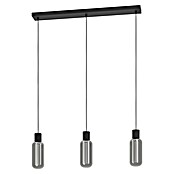 Eglo Hanglamp Maione 3-lichts Rookglas (Zwart, E27, Vermogen per lichtbron: 4 W, b x l: 9 x 77 cm) | BAUHAUS