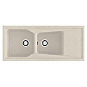 Poalgi Fregadero encastrable doble City Hekla (117 x 51 cm, Material compuesto, Pumice) | BAUHAUS