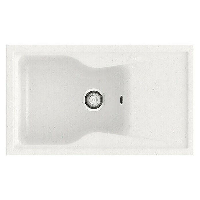 Poalgi Fregadero encastrable City Hekla (86 x 51 cm, Material compuesto, Snow) | BAUHAUS