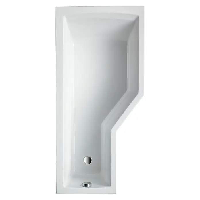 Ottofond Raumsparbadewanne Flint A - 150 x 75 cm, Sanitäracryl, Weiß, Rechts - Moderne Badewanne in Weiß, ideal für kleine Badezimmer, mit ergonomischem Design für maximalen Komfort und Entspannung.