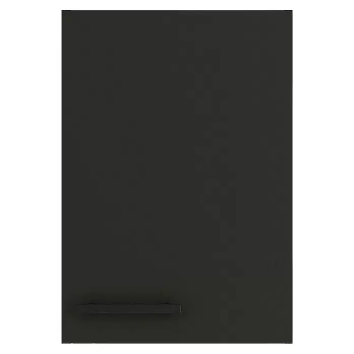 Optifit Madrid420 Hängeschrank - 34,6 x 40 x 57,6 cm, Anthrazit Matt - Dunkelgraue Frontplatte mit integriertem horizontalem Griff.