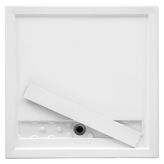 Ottofond Duschwanne Plano-Board (100 x 100 cm, Sanitäracryl, Weiß)