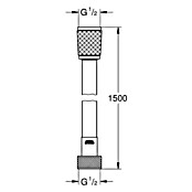 Grohe VitalioFlex Trend Crijevo za tuš  (Duljina: 150 cm, Plastika, Mat) | BAUHAUS