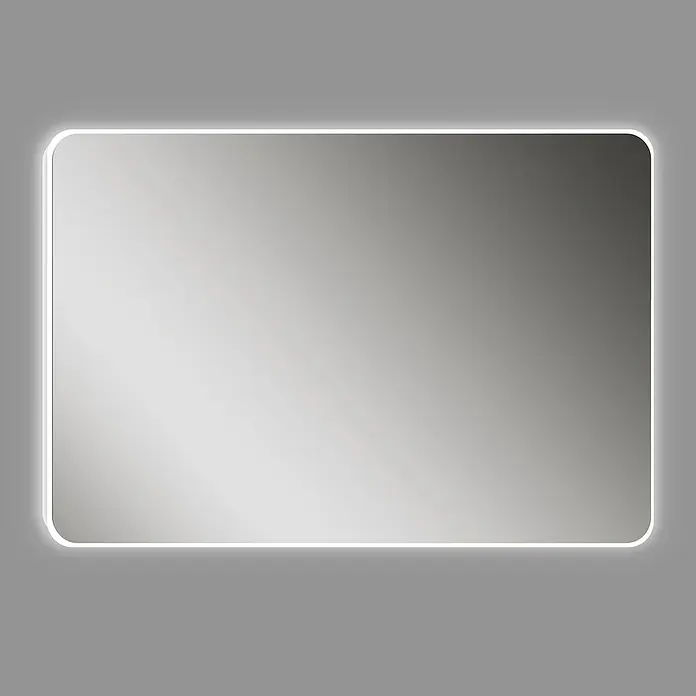 Camargue Espejo con luz Celia - 120 x 80 cm - Elegante espejo de baño rectangular con retroiluminación LED. Un detalle elegante y funcional para cualquier baño moderno.