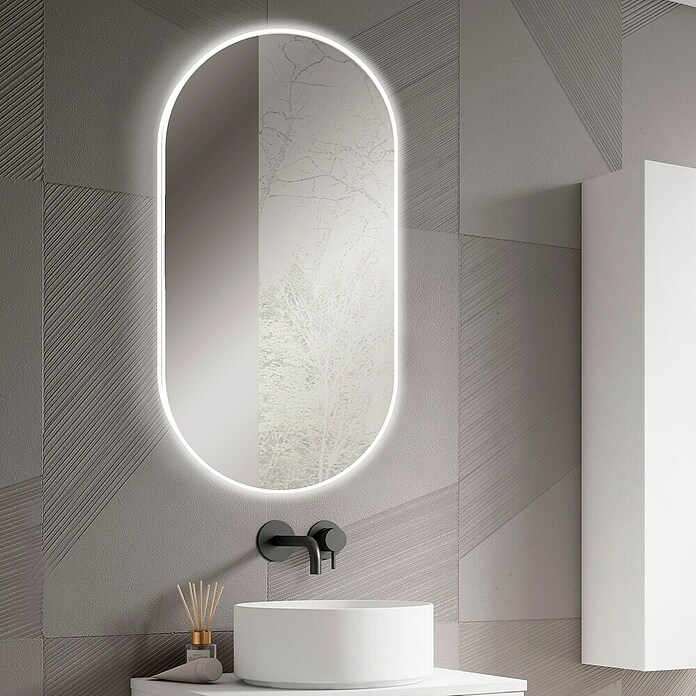Espejo con luz LED Celia (45 x 90 cm) | BAUHAUS