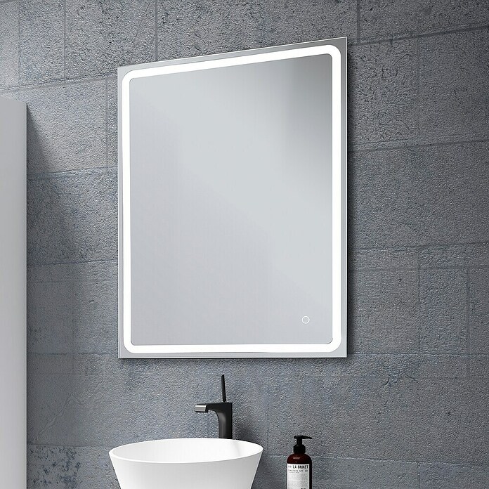 Camargue Espejo con luz LED Kuadro (60 x 80 cm, Sensor) | BAUHAUS