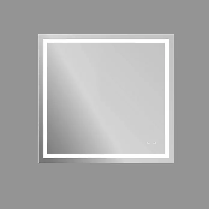 Camargue Espejo con luz Aitana - 80 x 80 cm, Función antivaho, 24,96 W - Espejo de baño cuadrado con iluminación LED, diseño elegante y reflejo claro para el uso diario y práctico.