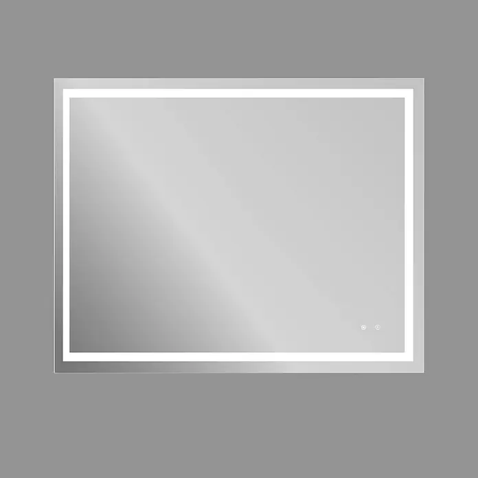 Camargue Espejo con luz Aitana - 100 x 80 cm, Función antivaho, 28,16 W - Espejo rectangular iluminado para baño con interruptores táctiles integrados.