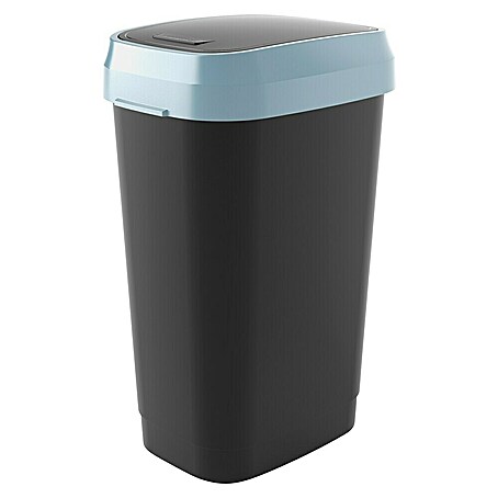 KIS Schwingdeckeleimer Dual Swing (50 l, Schwarz/Grau, Kunststoff)