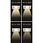 Tween Light LED-Einbauleuchten-Set (3 x 5 W, Eckig, Nickel matt, Warmweiß)
