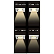 Tween Light LED-Einbauleuchten-Set (3 x 5 W, Eckig, Nickel matt, Warmweiß)