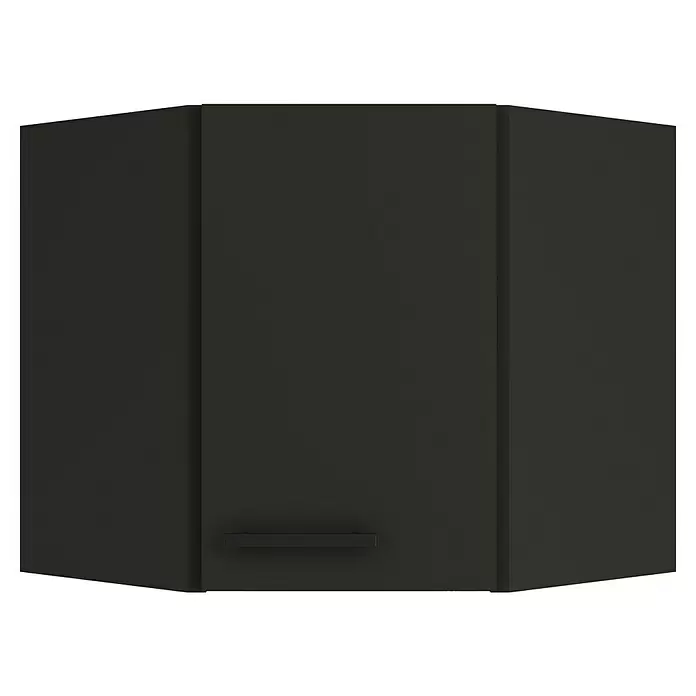 Optifit Madrid420 Eck-Hängeschrank - 34,6 x 60 x 57,6 cm, Anthrazit Matt - Dunkelgrauer Wandeckschrank mit minimalistischem Griff.