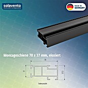 Solavento Montageschiene Solavento (3 650 x 37 x 70 mm, Schwarz, Geeignet für: Schrägdach) | BAUHAUS