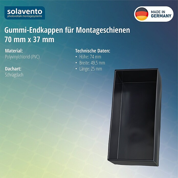 Solavento Endkappen Solavento (30 x 40 x 75 mm, Geeignet für: Schrägdach) | BAUHAUS