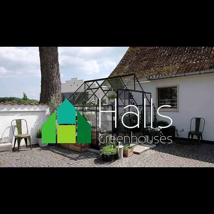Halls Gewächshaus Qube 88 - Außenmaß inkl. Dachüberstand (B x T): 261 x 261 cm, 3 mm, Schwarz - Halls Qube 88