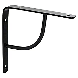 Rei Escuadra de soporte Belly (Negro, L x An x Al: 15 x 15 x 2 cm)