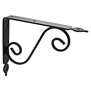 Rei Clásica Escuadra de soporte 1477 (L x An x Al: 19,5 x 24 x 3 cm, Acero, Negro)