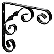 Rei Escuadra de soporte (L x An x Al: 13 x 13 x 1,2 cm, Carga soportada: 30 kg, Acero, Negro)