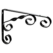 Rei Escuadra de soporte (L x An x Al: 13 x 18 x 1,2 cm, Carga soportada: 25 kg, Acero, Negro)