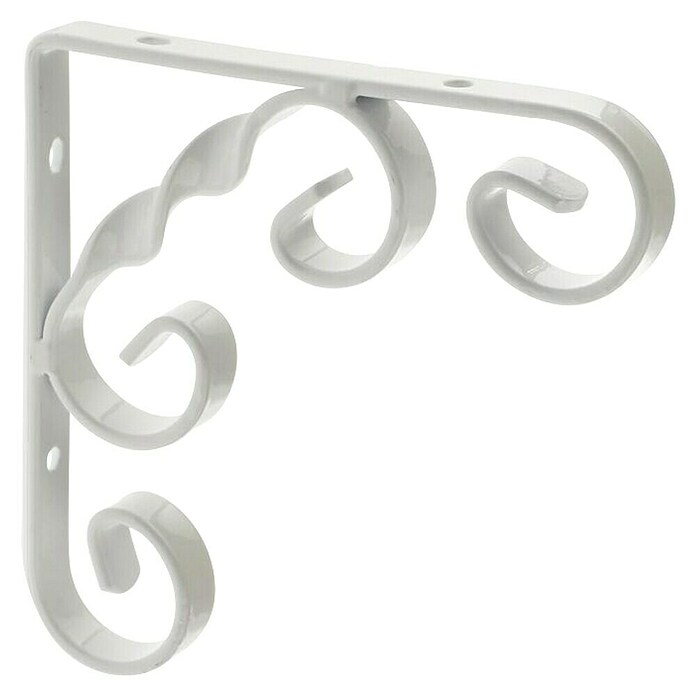 Rei Escuadra de soporte (L x An x Al: 13 x 13 x 1,2 cm, Carga soportada: 30 kg, Acero, Blanco)