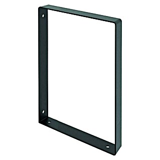 Rei Escuadra de pared recta (L x An x Al: 311 x 211 x 30 mm, Carga soportada: 30 kg, Negro)