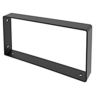 Rei Escuadra de pared recta (L x An x Al: 261 x 126 x 30 mm, Carga soportada: 30 kg, Negro)