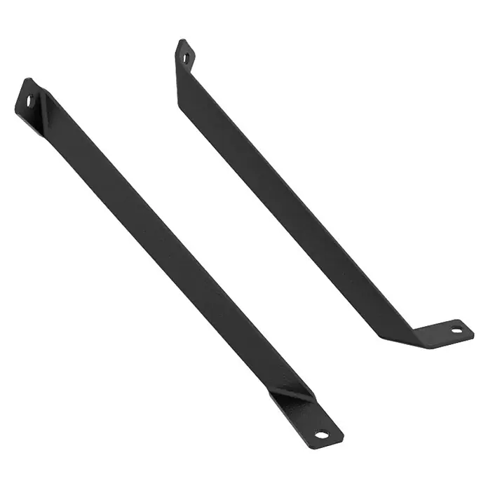 Rei Soporte de estantería recto - L x An x Al: 238 x 38 x 20 mm, Negro, Carga soportada: 15 kg - Dos soportes de pared metálicos negros para montar varios objetos en las paredes. Estos soportes robustos ofrecen un soporte fiable y duradero.