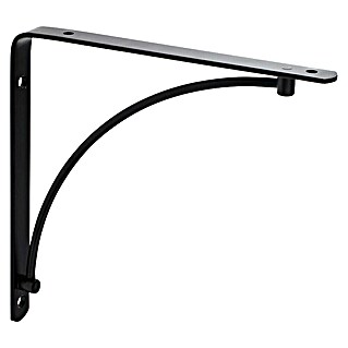 Rei Escuadra de soporte Arch (L x An x Al: 20 x 20 x 2 cm, Carga soportada: 30 kg, Negro)