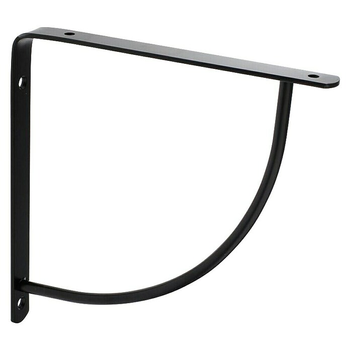 Rei Escuadra de soporte Belly XL (L x An x Al: 20 x 20 x 2 cm, Carga soportada: 30 kg, Acero, Negro) | BAUHAUS