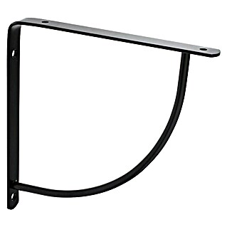 Rei Escuadra de soporte Belly XL (L x An x Al: 20 x 20 x 2 cm, Carga soportada: 30 kg, Acero, Negro)