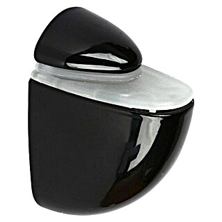 Rei Soporte de pared para estantes Pelican (L x An x Al: 5,4 x 4,1 x 2,6 cm, Negro, Apto para: Estantes)
