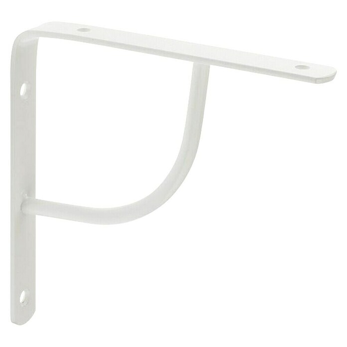Rei Escuadra de soporte (L x An x Al: 15 x 15 x 2 cm, Carga soportada: 20 kg, Acero, Blanco)