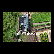 Halls Gewächshaus Burford 610 (Außenmaß inkl. Dachüberstand (B x T): 194 x 318 cm, Material Seitenwand: Glas, 3 mm, Schwarz) | BAUHAUS