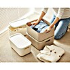 Rotho Aufbewahrungsbox Albula (L x B x H: 39,5 x 23,5 x 17,7 cm, Kunststoff, Weiß, 12 l) | BAUHAUS