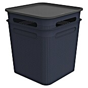 Rotho Aufbewahrungsbox Brisen (L x B x H: 293 x 293 x 330 mm, Kunststoff, Nachtblau, 18 l) | BAUHAUS