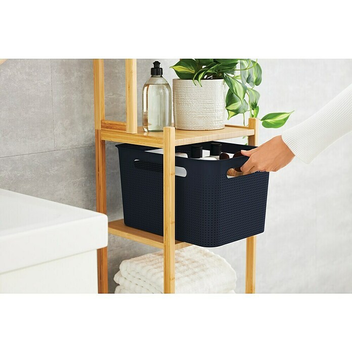 Rotho Aufbewahrungsbox Brisen (L x B x H: 360 x 262 x 211 mm, Kunststoff, Nachtblau, 16 l) | BAUHAUS