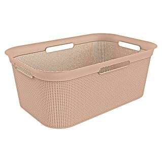 Rotho Wäschekorb Brisen (L x B x H: 596 x 396 x 232 mm, Rosa, 41 l, Kunststoff)