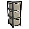Rotho Aufbewahrungsbox Brisen mit Tower (L x B x H: 366 x 296 x 770 mm, Kunststoff, Cappuccino) | BAUHAUS