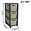 Rotho Aufbewahrungsbox Brisen mit Tower (L x B x H: 366 x 296 x 770 mm, Kunststoff, Cappuccino) | BAUHAUS
