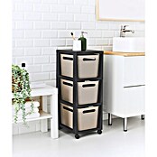 Rotho Aufbewahrungsbox Brisen mit Tower (L x B x H: 366 x 296 x 770 mm, Kunststoff, Cappuccino) | BAUHAUS