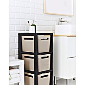 Rotho Aufbewahrungsbox Brisen mit Tower (L x B x H: 366 x 296 x 770 mm, Kunststoff, Cappuccino) | BAUHAUS
