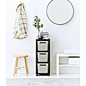 Rotho Aufbewahrungsbox Brisen mit Tower (L x B x H: 366 x 296 x 770 mm, Kunststoff, Cappuccino) | BAUHAUS