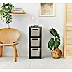 Rotho Aufbewahrungsbox Brisen mit Tower (L x B x H: 366 x 296 x 770 mm, Kunststoff, Cappuccino) | BAUHAUS