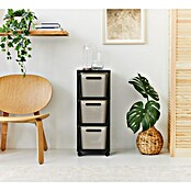 Rotho Aufbewahrungsbox Brisen mit Tower (L x B x H: 366 x 296 x 770 mm, Kunststoff, Cappuccino) | BAUHAUS