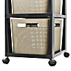 Rotho Aufbewahrungsbox Brisen mit Tower (L x B x H: 366 x 296 x 770 mm, Kunststoff, Cappuccino) | BAUHAUS