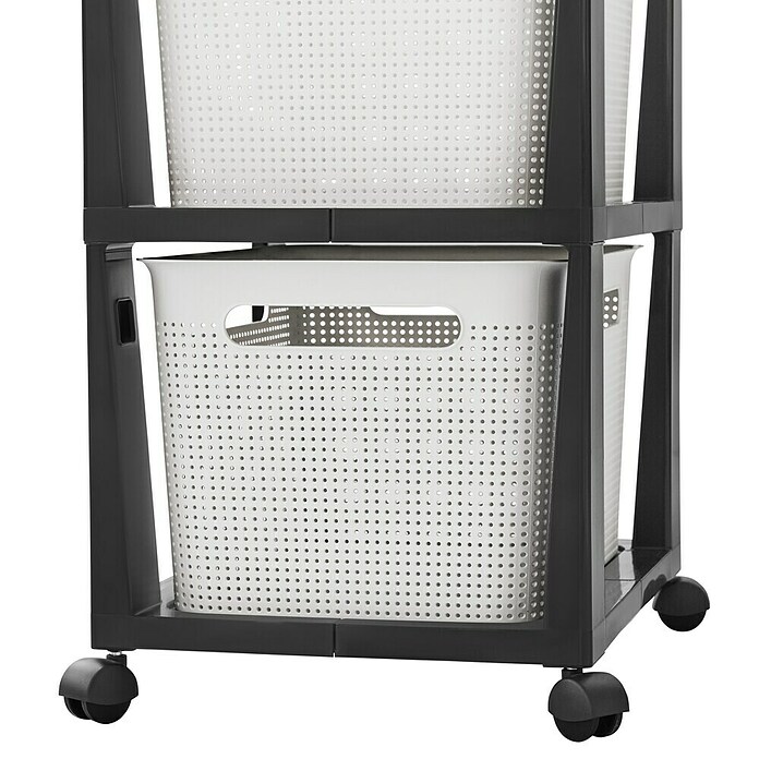 Rotho Aufbewahrungsbox Brisen mit Tower (L x B x H: 366 x 296 x 770 mm, Kunststoff, Weiß) | BAUHAUS