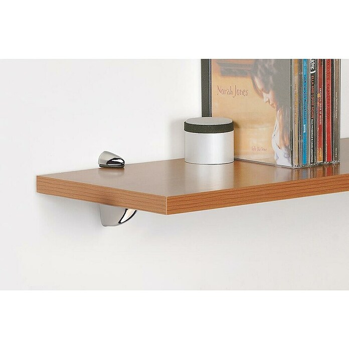 Rei Soporte de pared para estantes Brillante (Carga soportada: 25 kg, Apto para: Estantes, Cromo, 1 ud.)